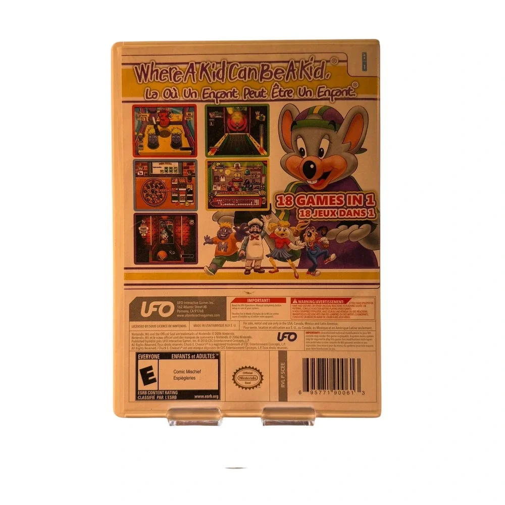 Chuck E. Cheese's Party Games Nintendo Wii UFO Interactive 18 Games in 1